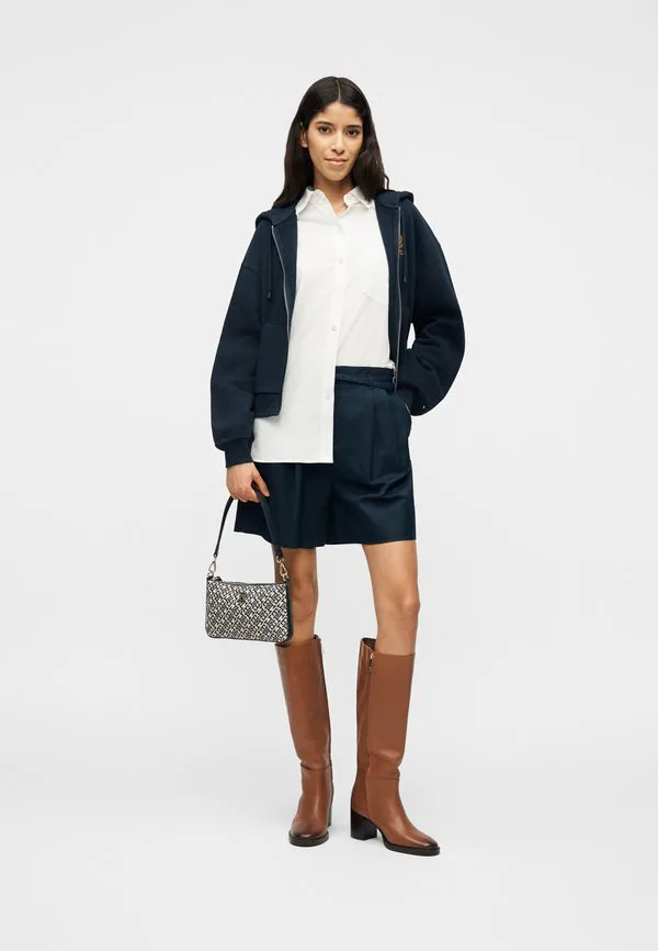 Свободная толстовка с капюшоном на молнии terry Tommy Hilfiger, Dark Night Navy — фото 2