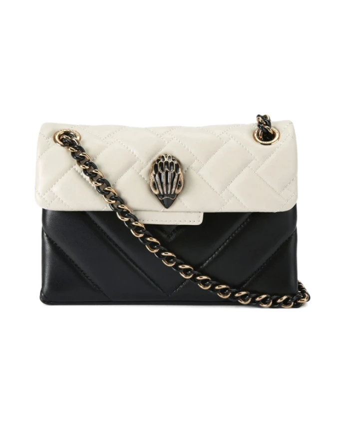 

Мягкая черно-белая сумка через плечо Kurt Geiger, черный