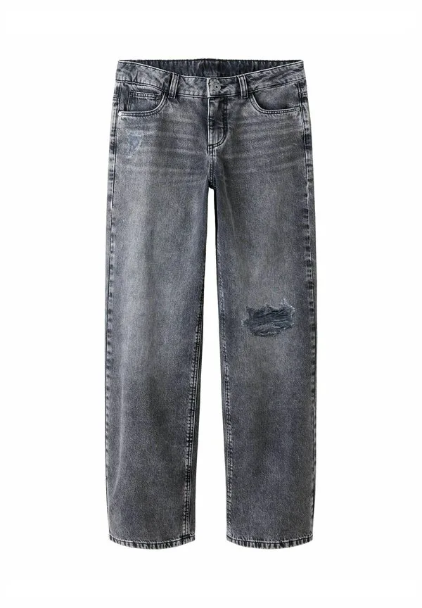 Джинсы прямого кроя с эффектом потертости Two Soon, Medium Grey Denim — фото 4