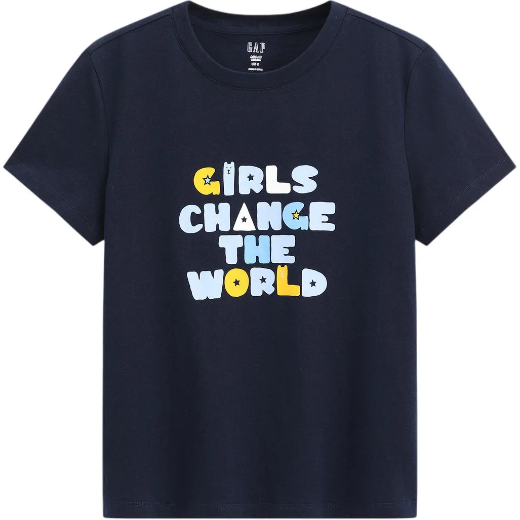 Футболка женская Crew Neck Moderate GAP, marine синий