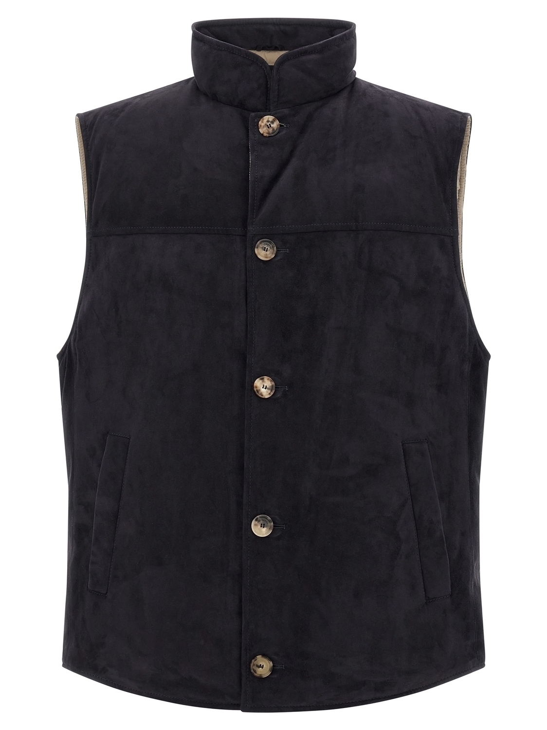 

Замшевая жилетка Brunello Cucinelli, синий