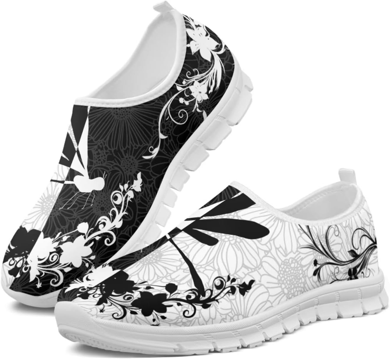 

Мужские и женские слипоны Howilath с цветочным принтом бохо, с животным узором, повседневные лоферы, кроссовки для бега, модная обувь с антискользящей подошвой, белый