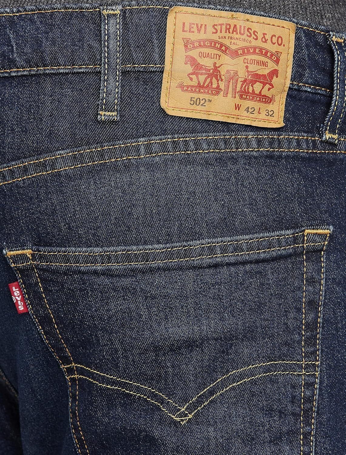 Мужские джинсы Levi's Taper Fit 502 (также доступны в размерах для больших и высоких женщин), (New) Clean Run - Dark Indigo — фото 4