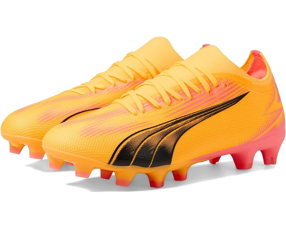 Кроссовки PUMA Ultra Match Firm Ground/Artificial Ground, цвет Sun Stream/Puma Black/Sunset Glow