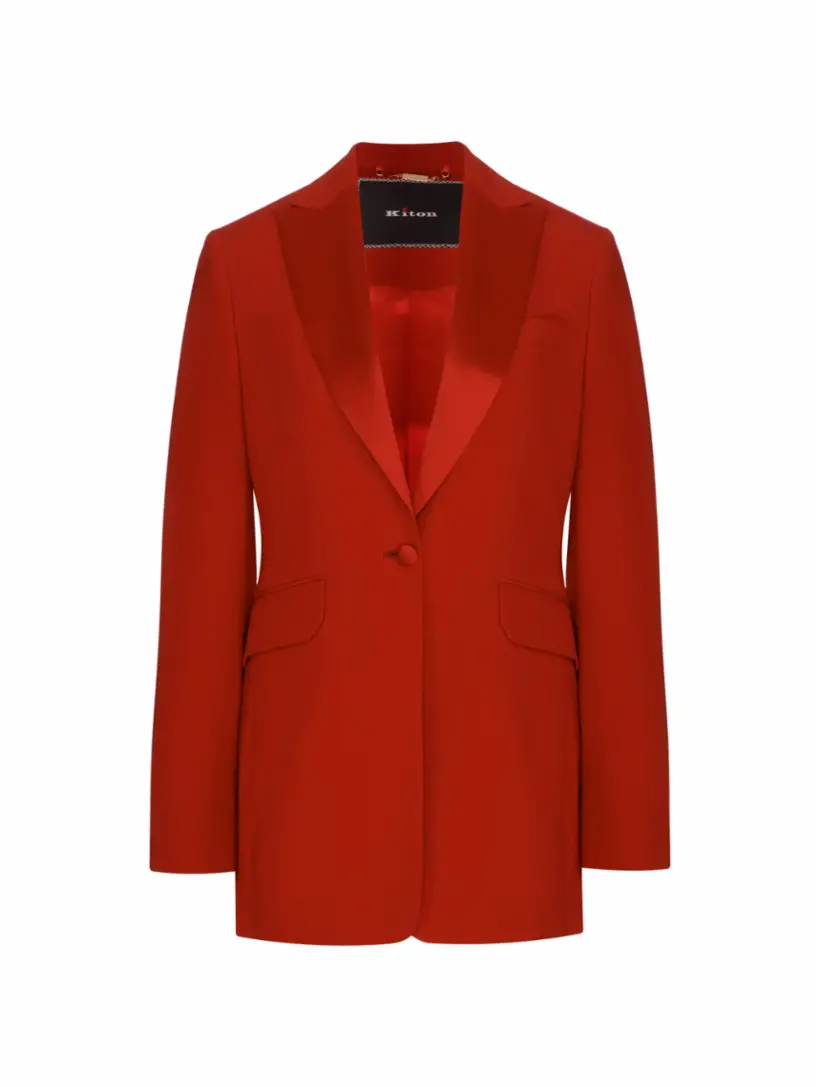 

Однобортный жакет Kiton, красный