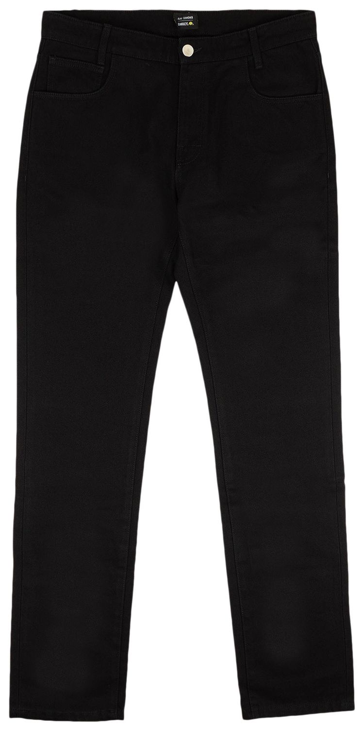 

Джинсы Raf Simons Smiley Rear Logo Patch Jeans 'Black', черный