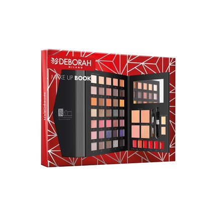 Подарочный набор Milano Women's Makeup Book Volume - Палитра теней для век, блеск, помады, пудра для лица в различных покрытиях и цветах от FSC Paper Deborah
