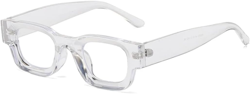 

Солнцезащитные очки для мужчин и женщин - защита UV400 - компактная оправа, панк-стиль, яркие линзы, для занятий спортом на открытом воздухе и вождения DSVIGF, Transparent Clear