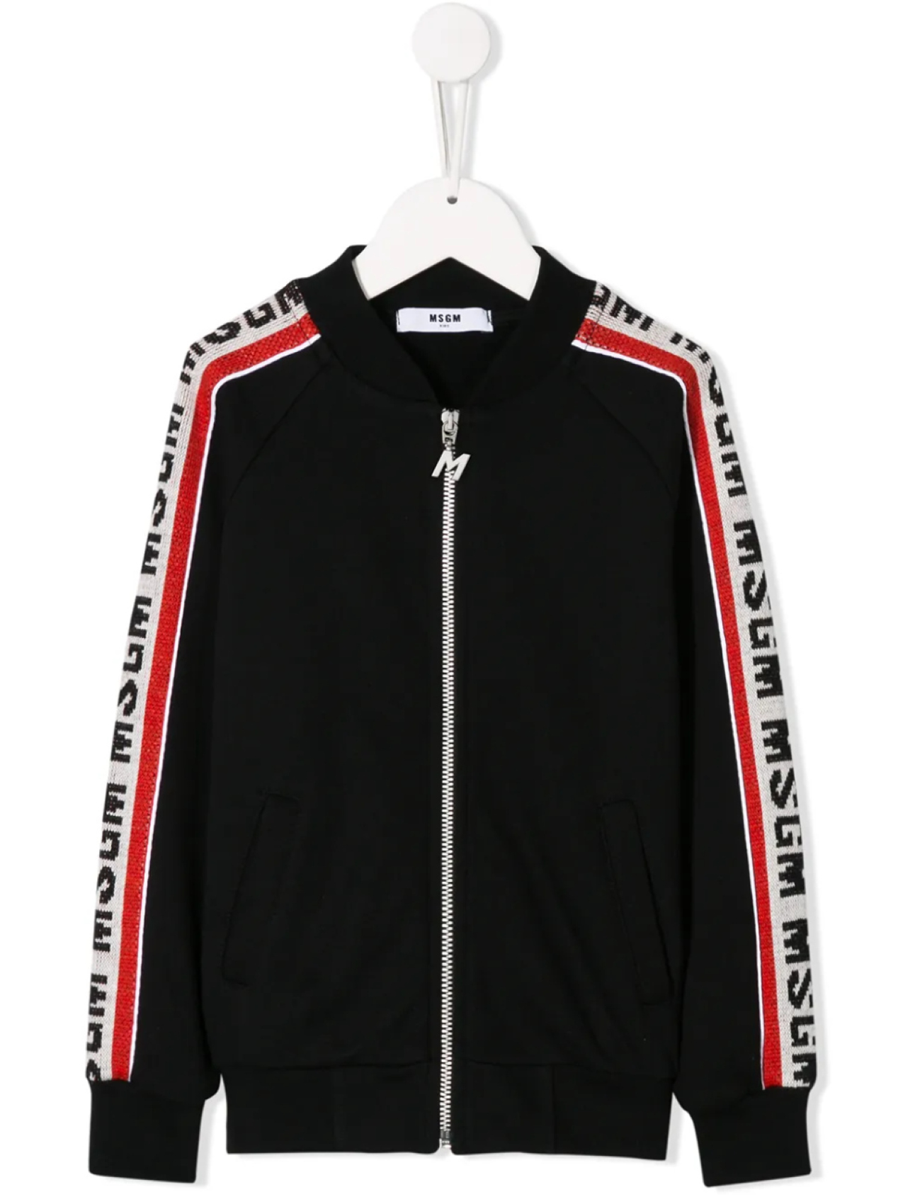 

Толстовка на молнии с полосками MSGM Kids, черный