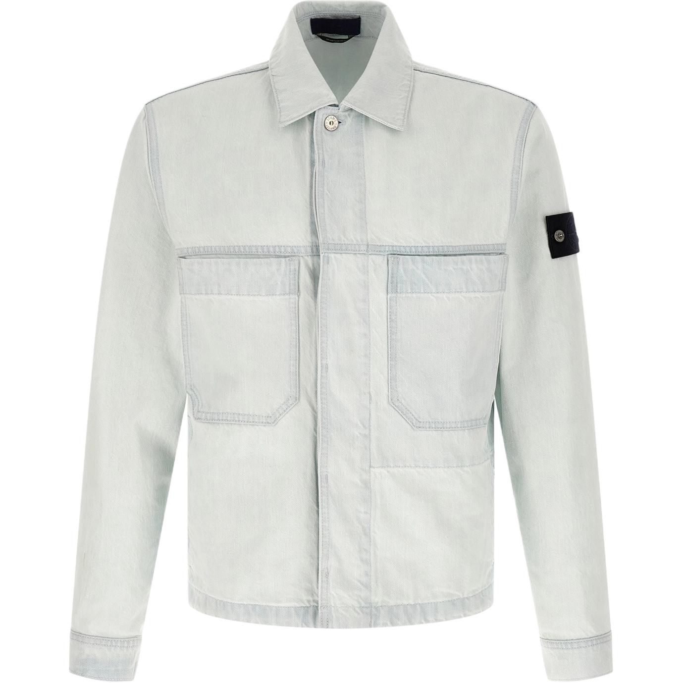 

Джинсовая куртка с логотипом STONE ISLAND, светло-синий