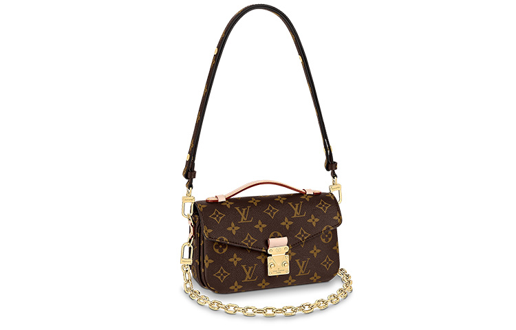 

LOUIS VUITTON Сумка Pochette Métis East West из монограммного холста коричневая