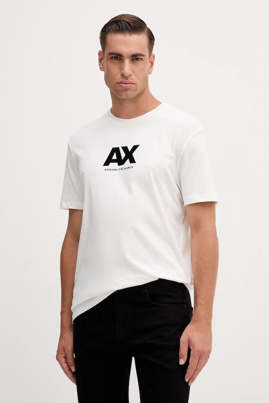 

Хлопковая футболка Armani Exchange, белый