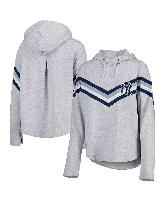 

Женская серая флисовая ночная рубашка с капюшоном New York Yankees Register Concepts Sport