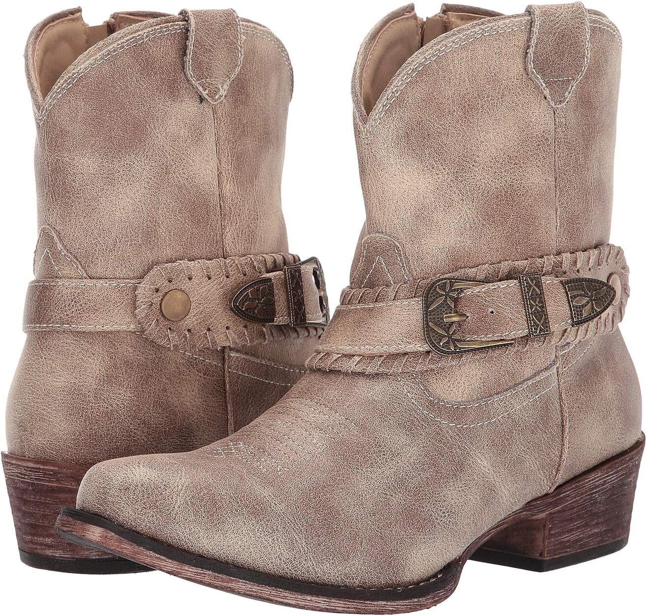 

Ковбойские сапоги Nelly Roper, цвет Vintage Beige Faux Leather