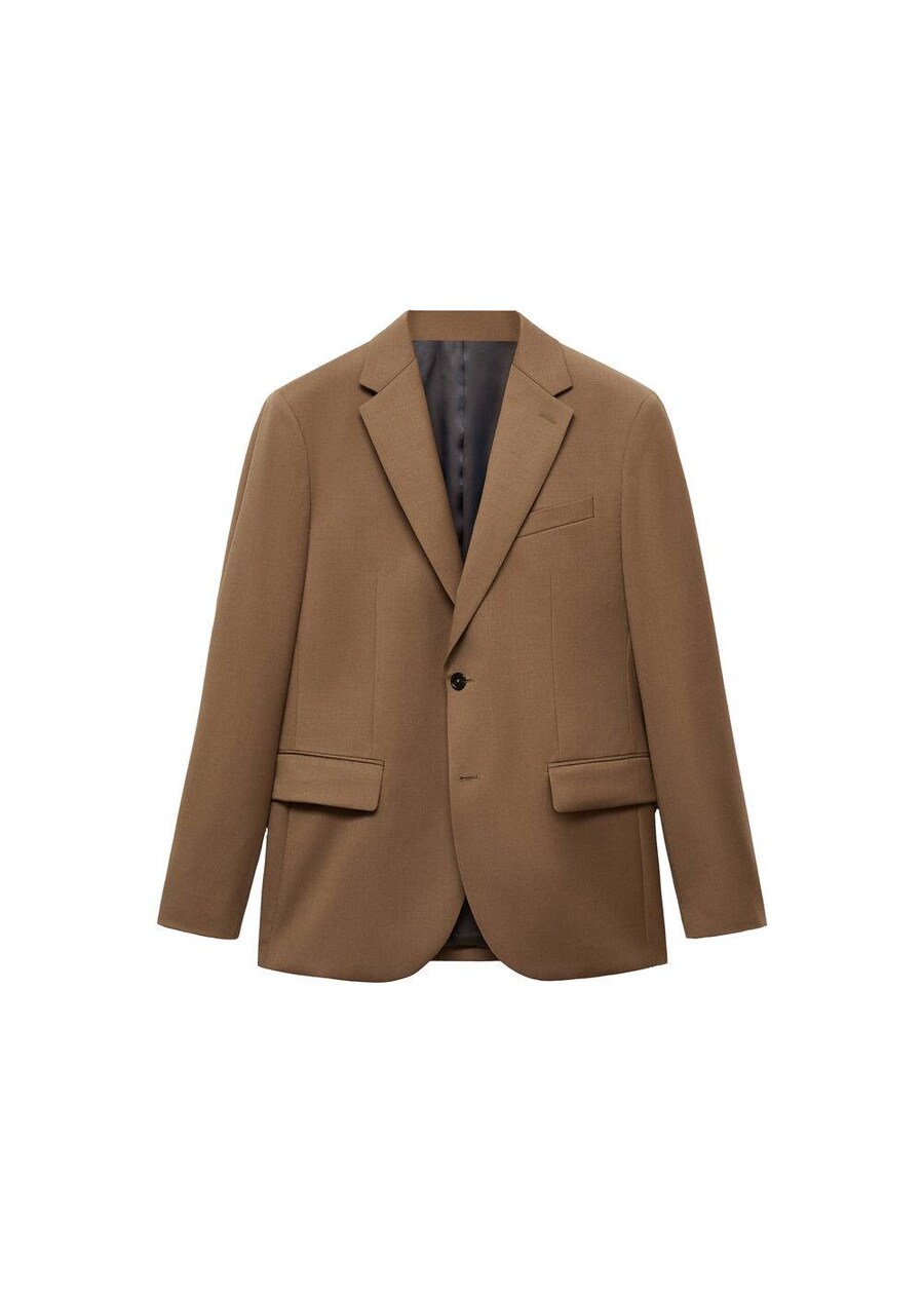 

Куртка MANGO MAN Slim fit Suit Jacket, коричневый