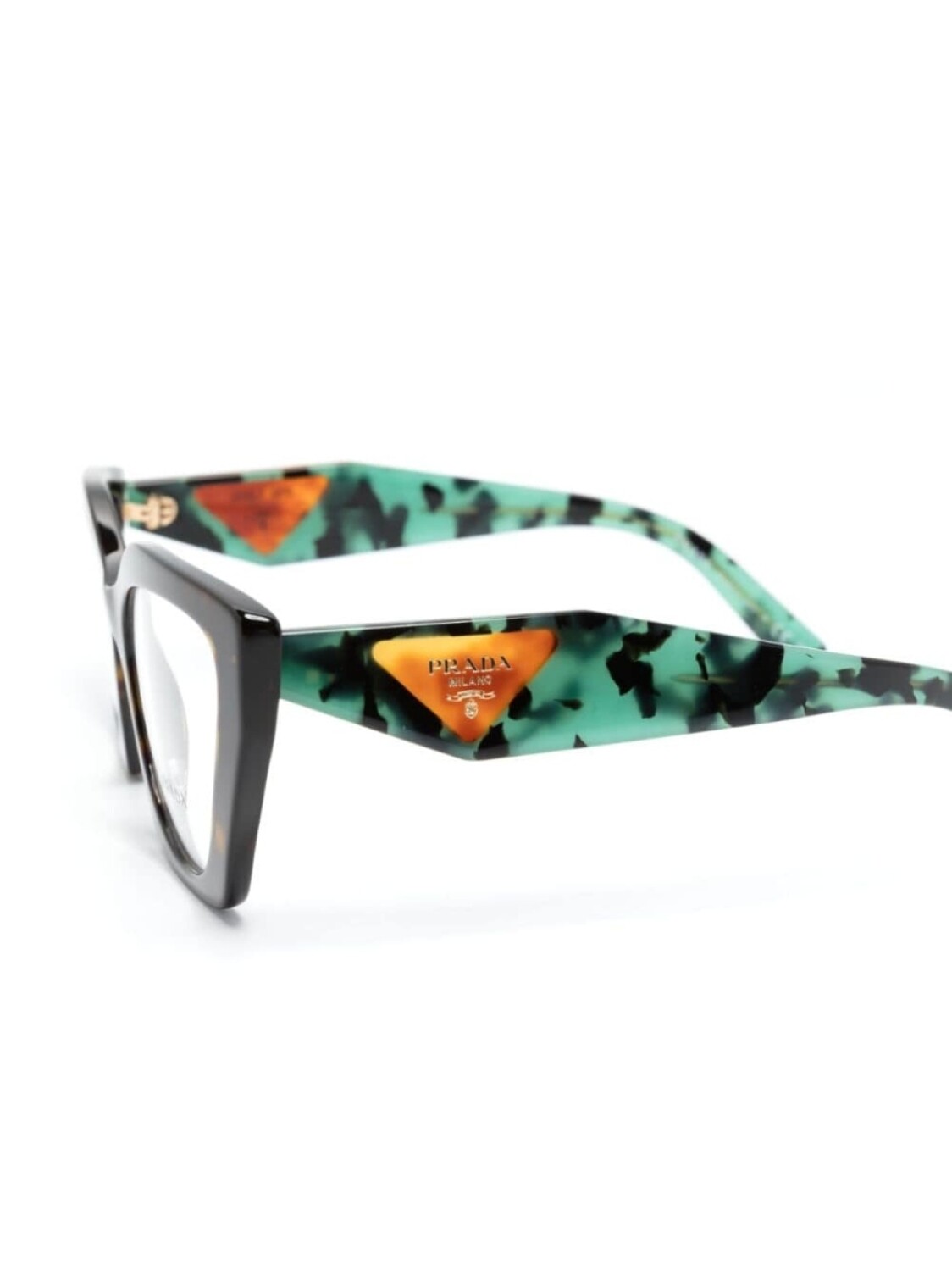 Prada Eyewear очки PR 09YV в квадратной оправе, зеленый — фото 3
