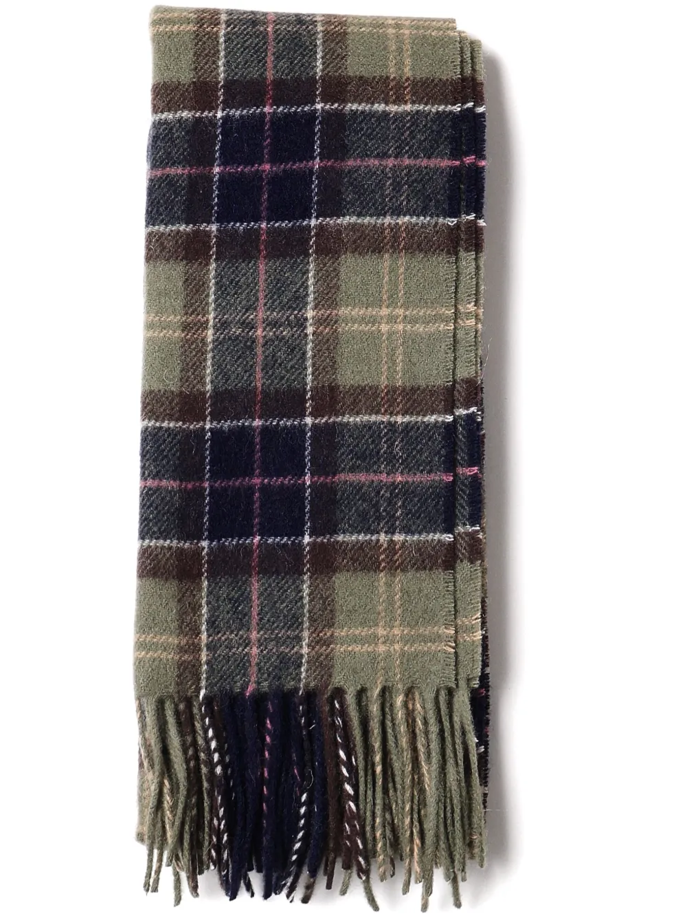 

Шерстяной шарф в клетку Barbour, зеленый