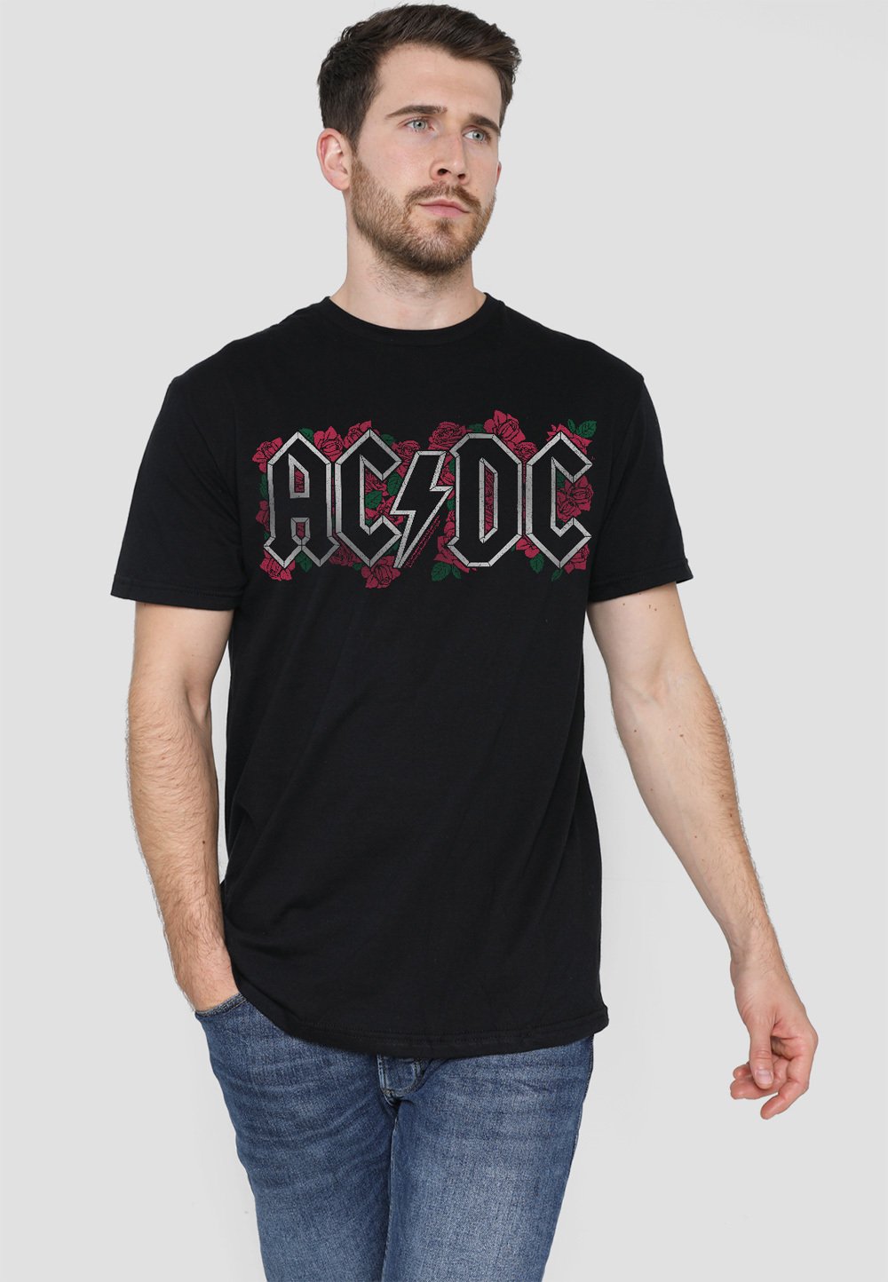 

Футболка с принтом AC/DC ROSES Cotton Soul, черный