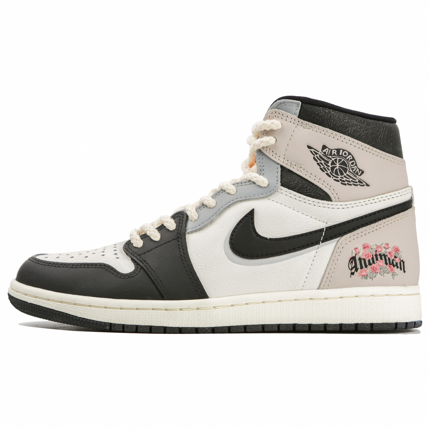 

Кроссовки Jordan Air Jordan 1 Vintage Basketball Unisex, черный/белый/светло-розовый, Черный;серый, Кроссовки Jordan Air Jordan 1 Vintage Basketball Unisex, черный/белый/светло-розовый