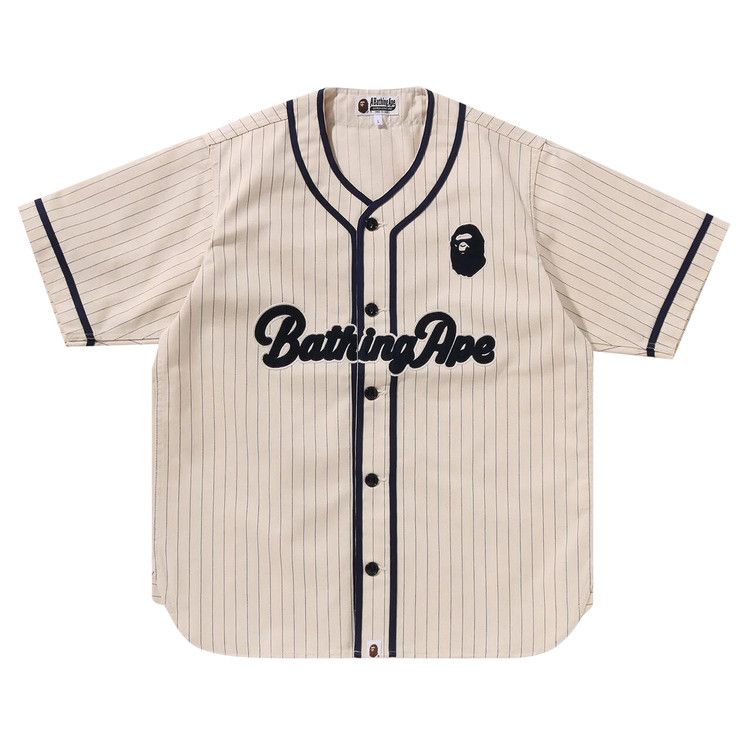 

Рубашка BAPE A Bathing Ape Baseball Shirt, Ivory