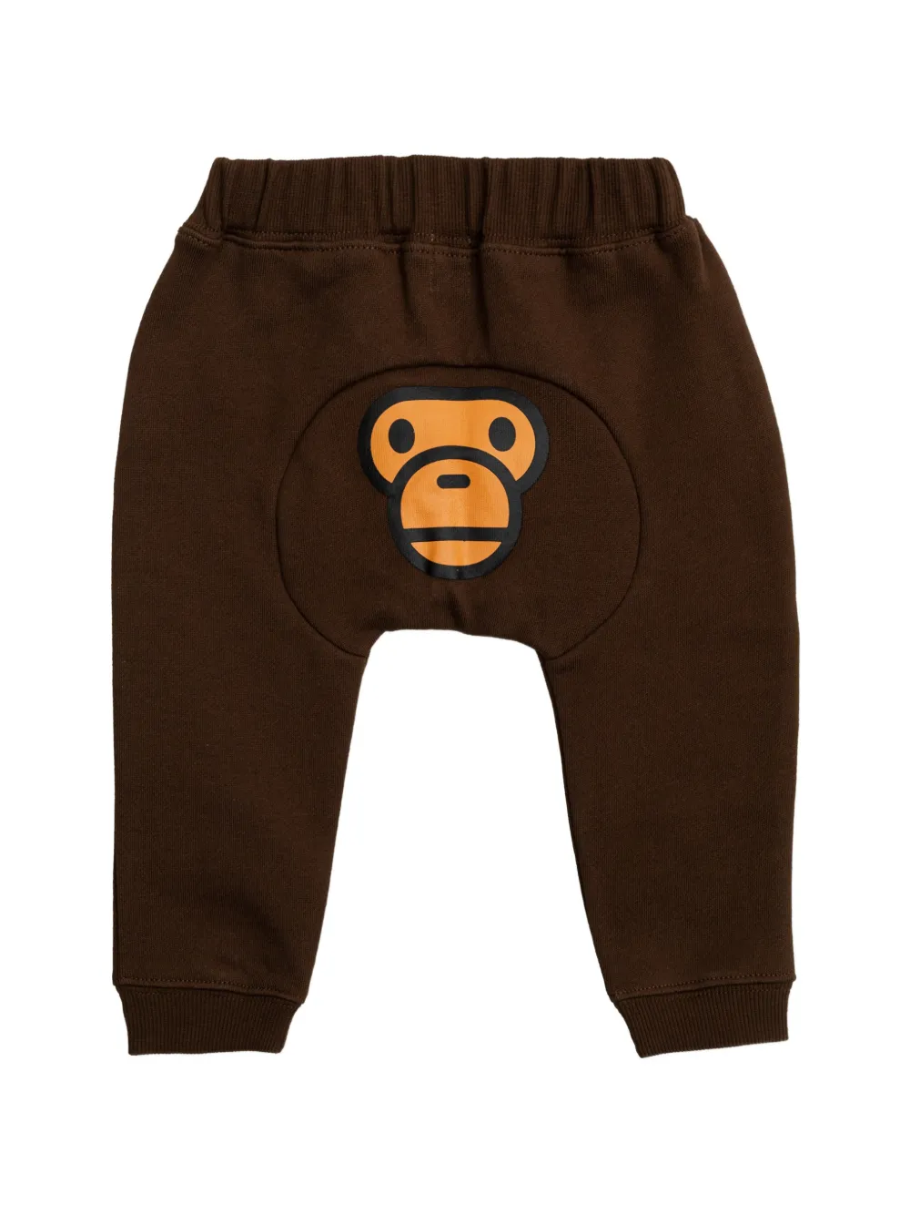 Детские брюки с принтом обезьяны A Bathing Ape, коричневый — фото 2
