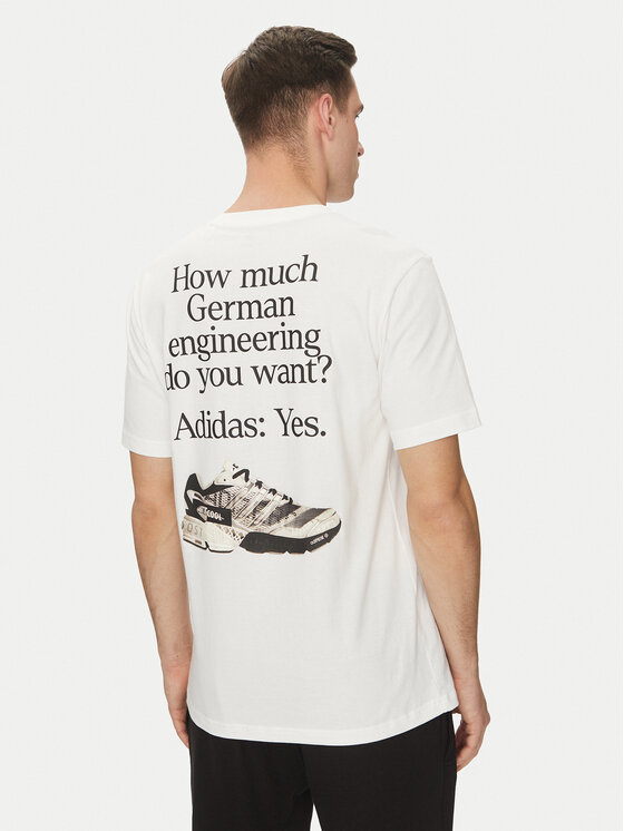 Футболка обычного кроя German Engineering Graphic JP1527 Adidas, белый — фото 3