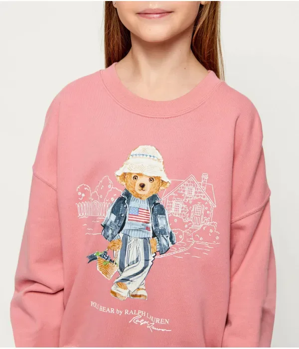 Толстовка regular fit Polo Ralph Lauren, розовый — фото 4