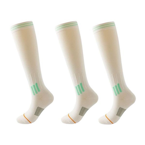 

Набор из 3 пар компрессионных носков до колена с дышащим и противоскользящим дизайном Anna-Kaci, White