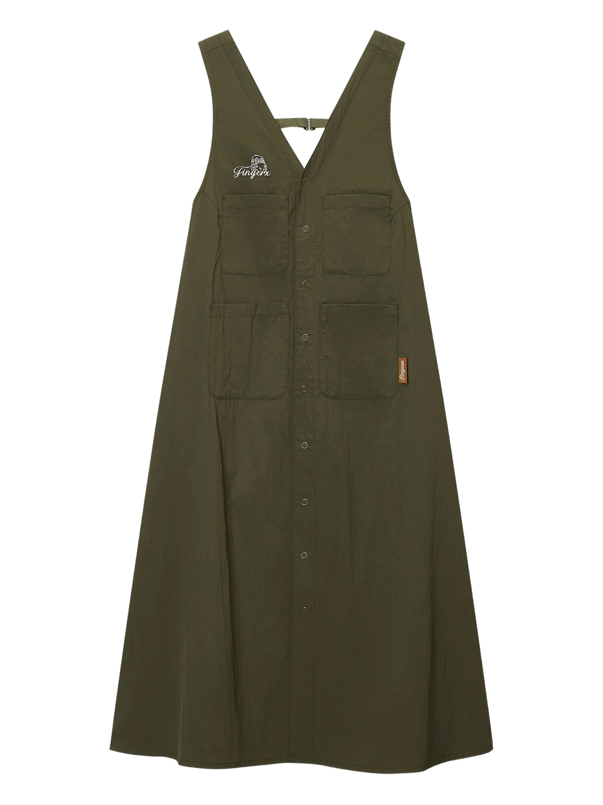 

Платье миди с карманами на пуговицах Fingercroxx, зеленый