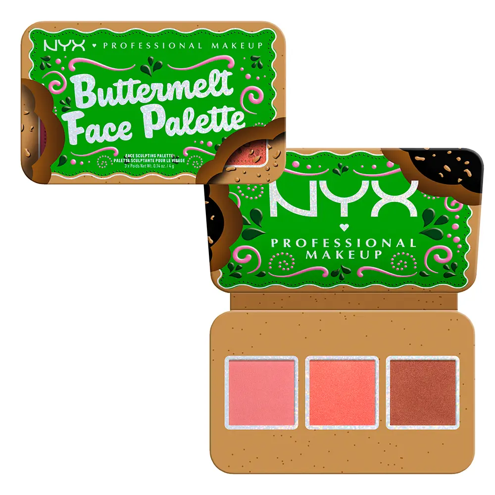 Румяна Buttermelt palette bronceador y colorete Nyx Professional Make Up, цвет Dark, 12 гр. — фото 2