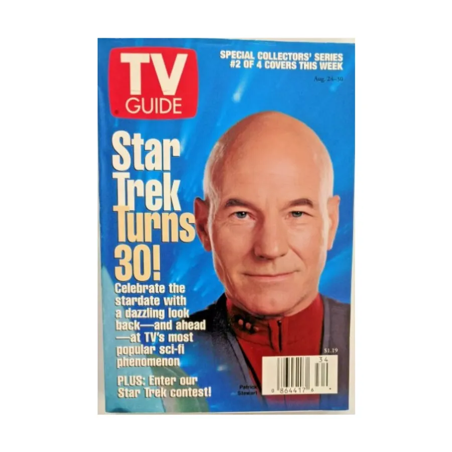 

Журнал Star Trek Turns 30 (August 24-30, 1996, Cover #2 Patrick Stewart), TV Guide