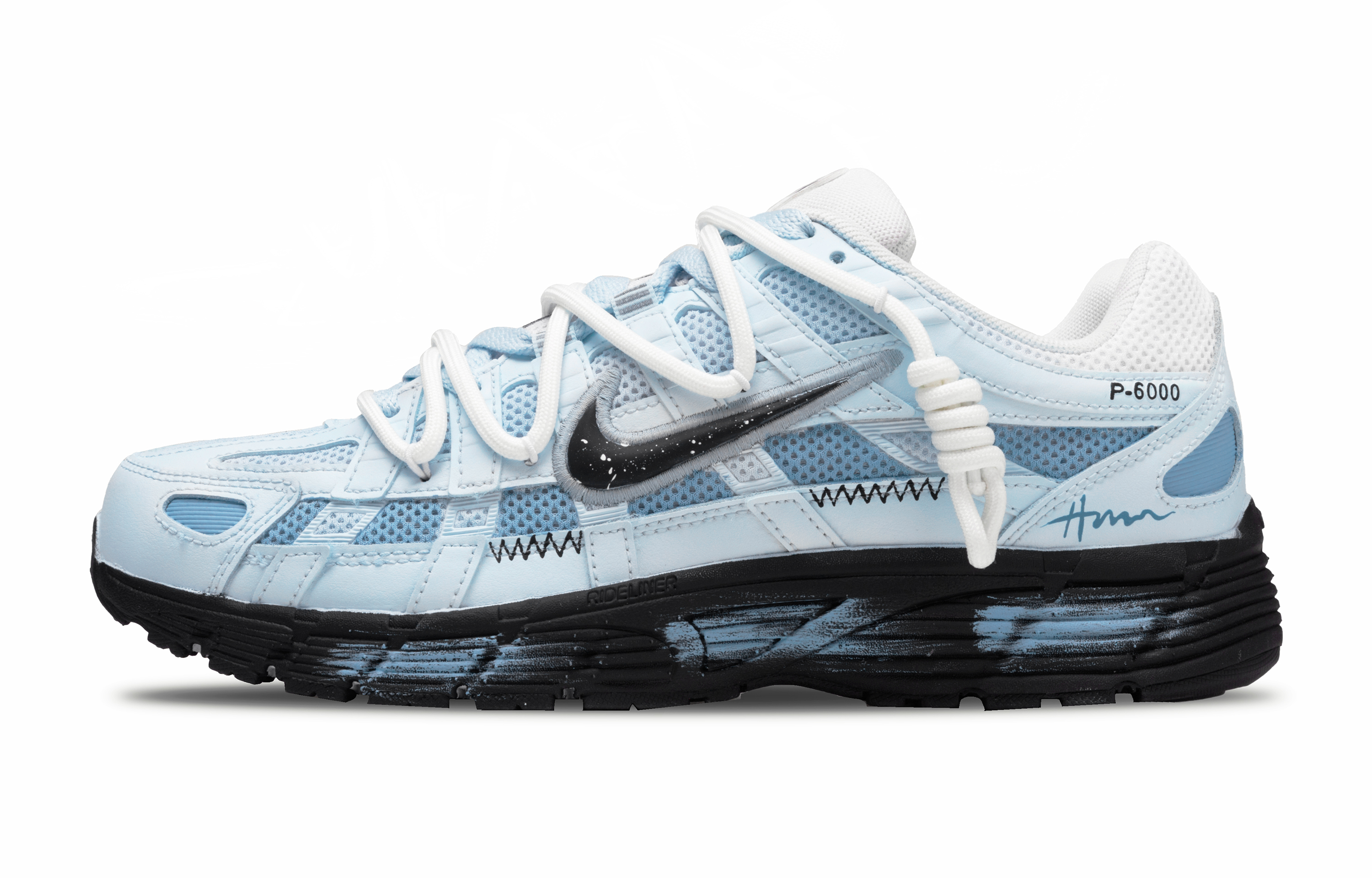 

Nike Кроссовки для бега по городу P 6000, износостойкие, низкие, повседневные, темно-синие