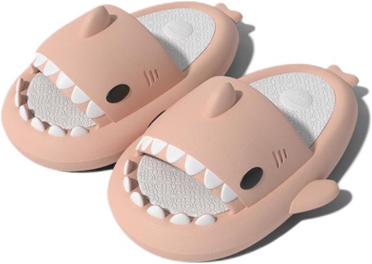 

Оригинальные сланцы Zureto Shark, унисекс с изображением акулы, новые домашние тапочки Cloud Shark для спа, сандалии, белый/розовый