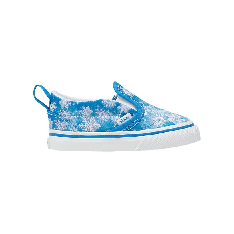 Кроссовки Vans Slip-On   V Toddler 'Snowflakes - Winter Wonderland Blue', синий — фото 2