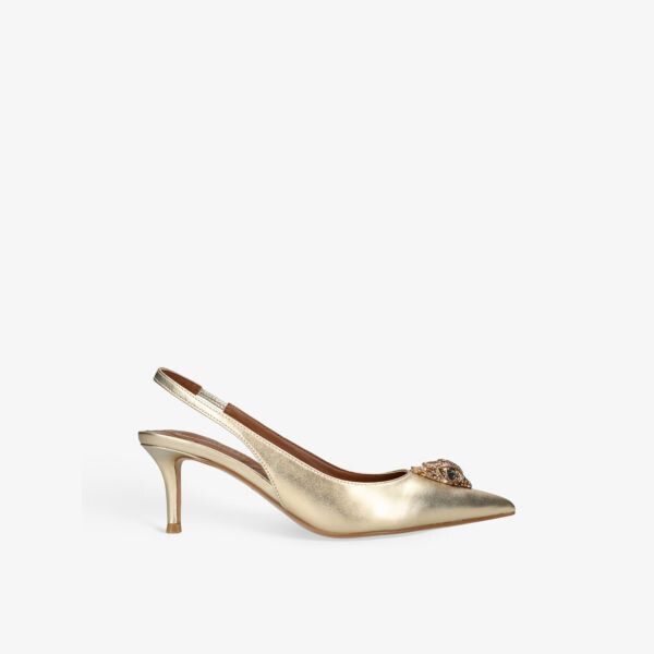 Кожаные туфли Belgravia с пяткой на пятке, украшенные орлами Kurt Geiger London, желтый