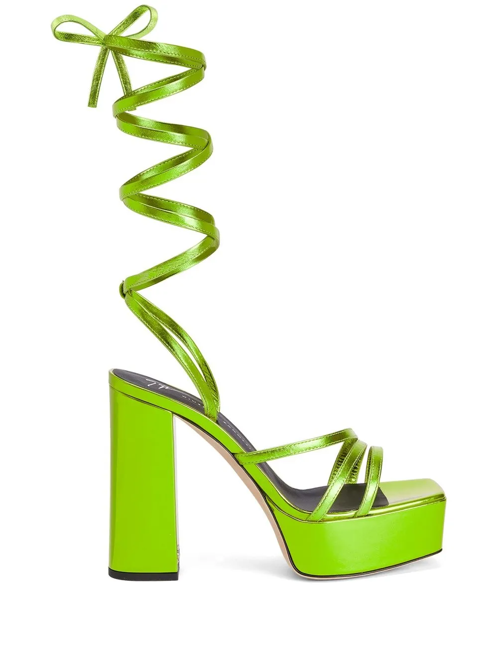 Босоножки Flavienne 120 Giuseppe Zanotti, зеленый