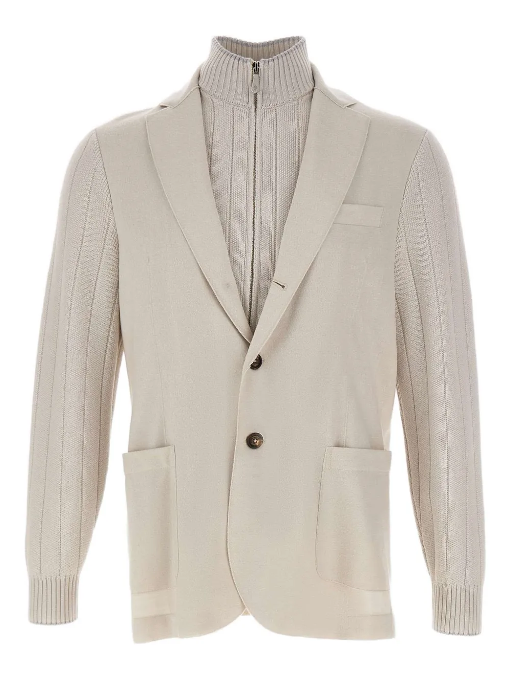 

Пиджак из ребристого трикотажа Eleventy, нейтральный
