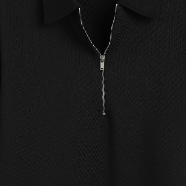 Поло с коротким рукавом на молнии Jil Sander, черный — фото 3