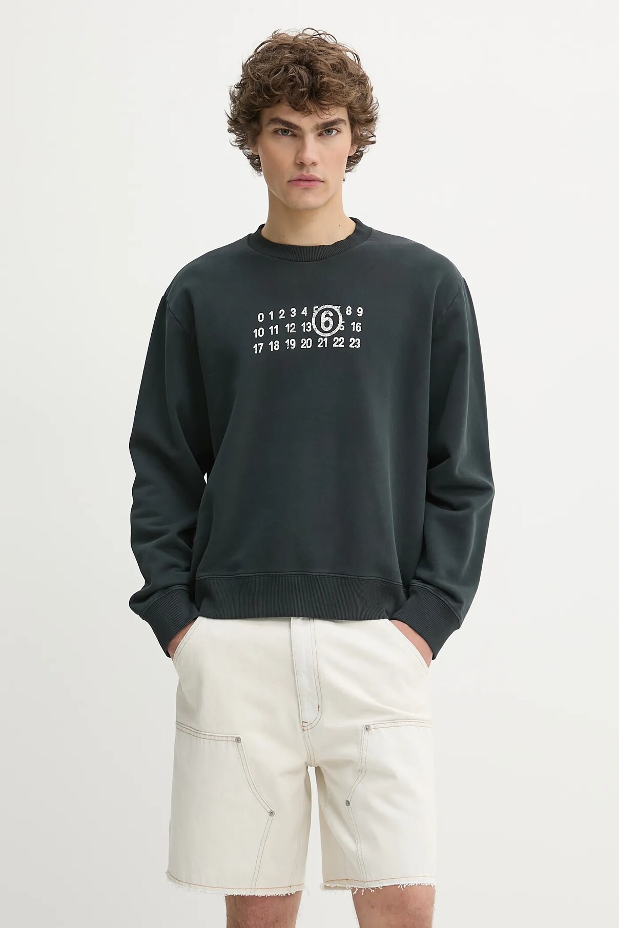 

Хлопковая толстовка Mm6 Maison Margiela, черный