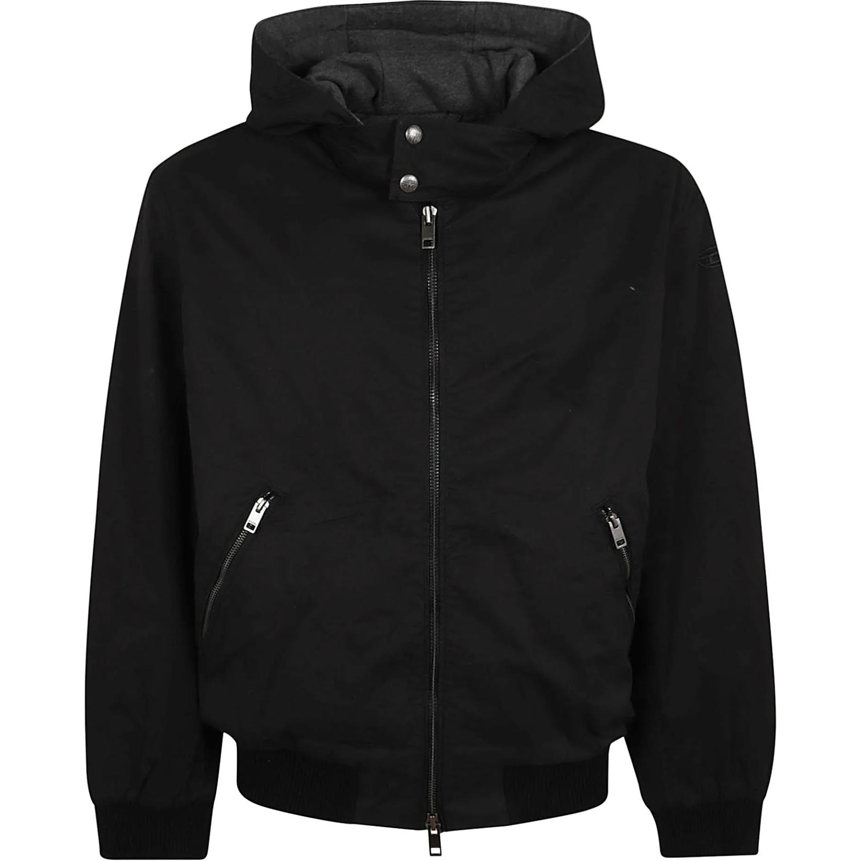 

DIESEL Куртка худи с молнией, Black