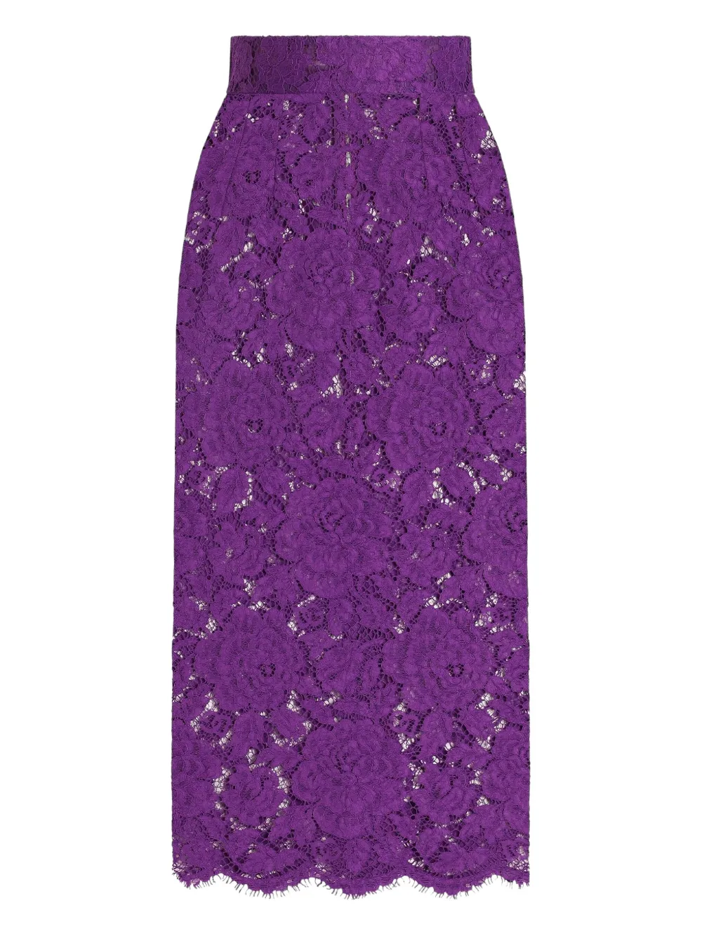 

Юбка миди с кружевом Dolce & Gabbana, фиолетовый