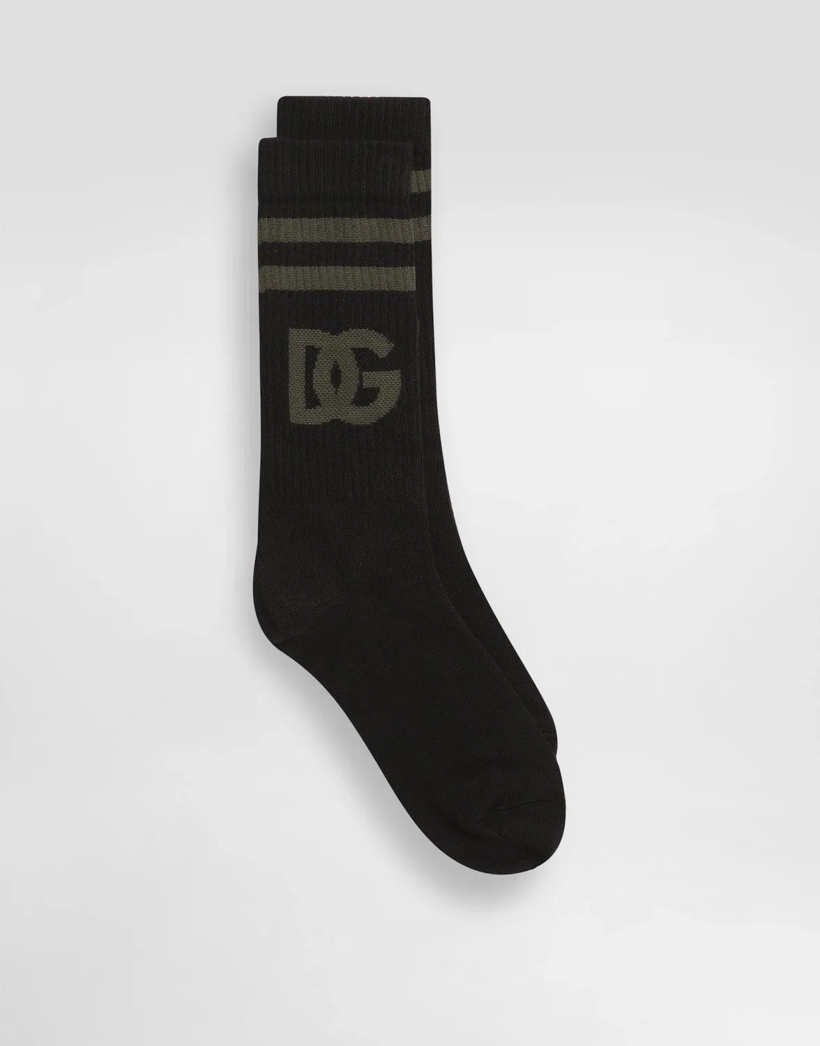 Хлопковые носки с жаккардовым логотипом DG DOLCE & GABBANA, мультиколор