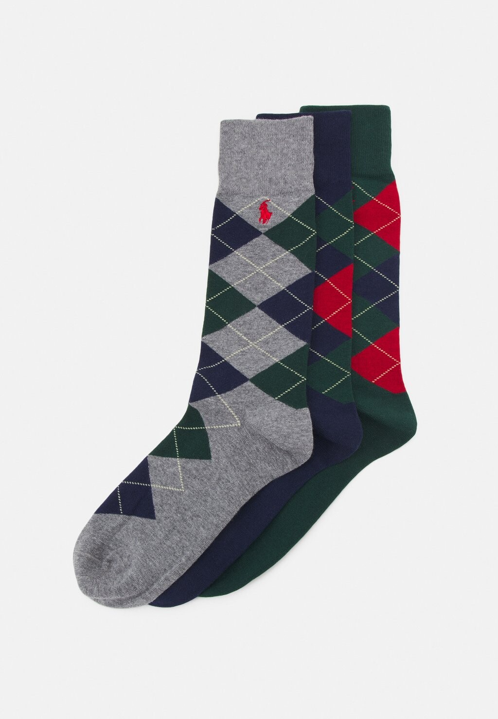 

Носки ARGYLE CREW UNISEX 3 PACK Polo Ralph Lauren, темно-зеленый