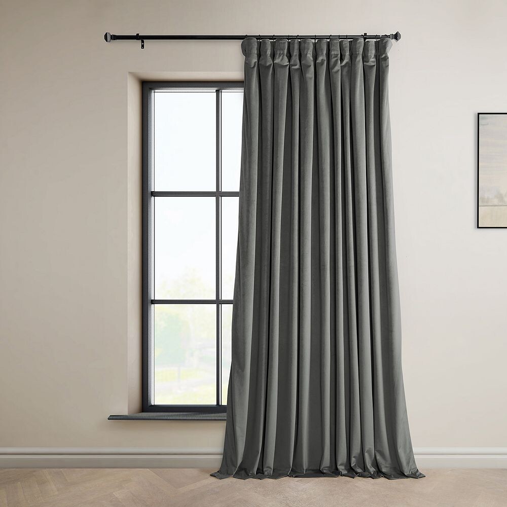 

Очень широкая бархатная занавеска EFF Heritage Plush Velvet, цвет Destiny Gray