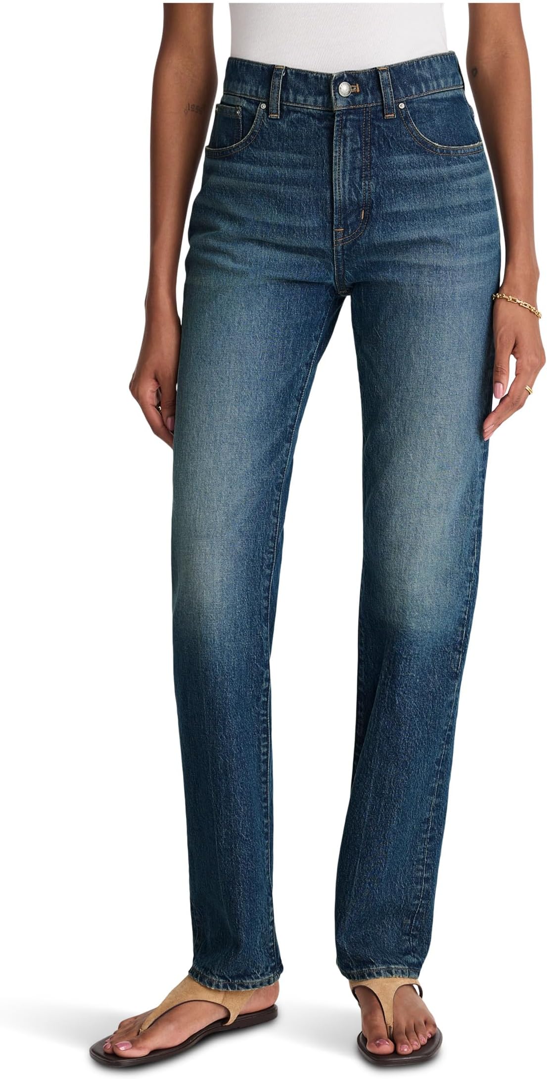 

Джинсы Madewell Longline Straight Jean In Greendale Wash, цвет Greendale Wash