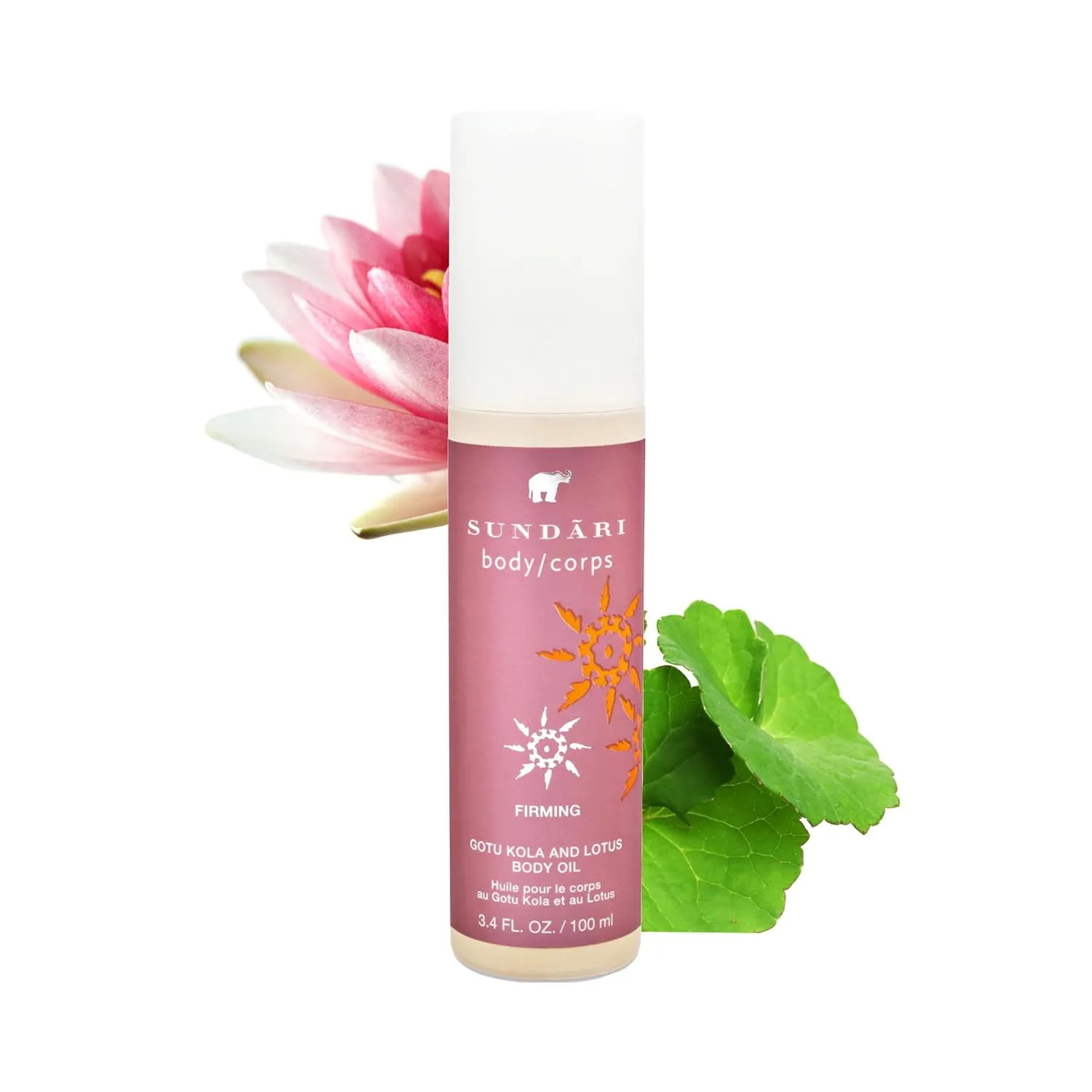 SUNDARI Gotu Kola & Lotus Масло для тела, 100 мл, успокаивающая формула для ежедневного ухода, увлажняет, тонизирует и укрепляет кожу — фото 2