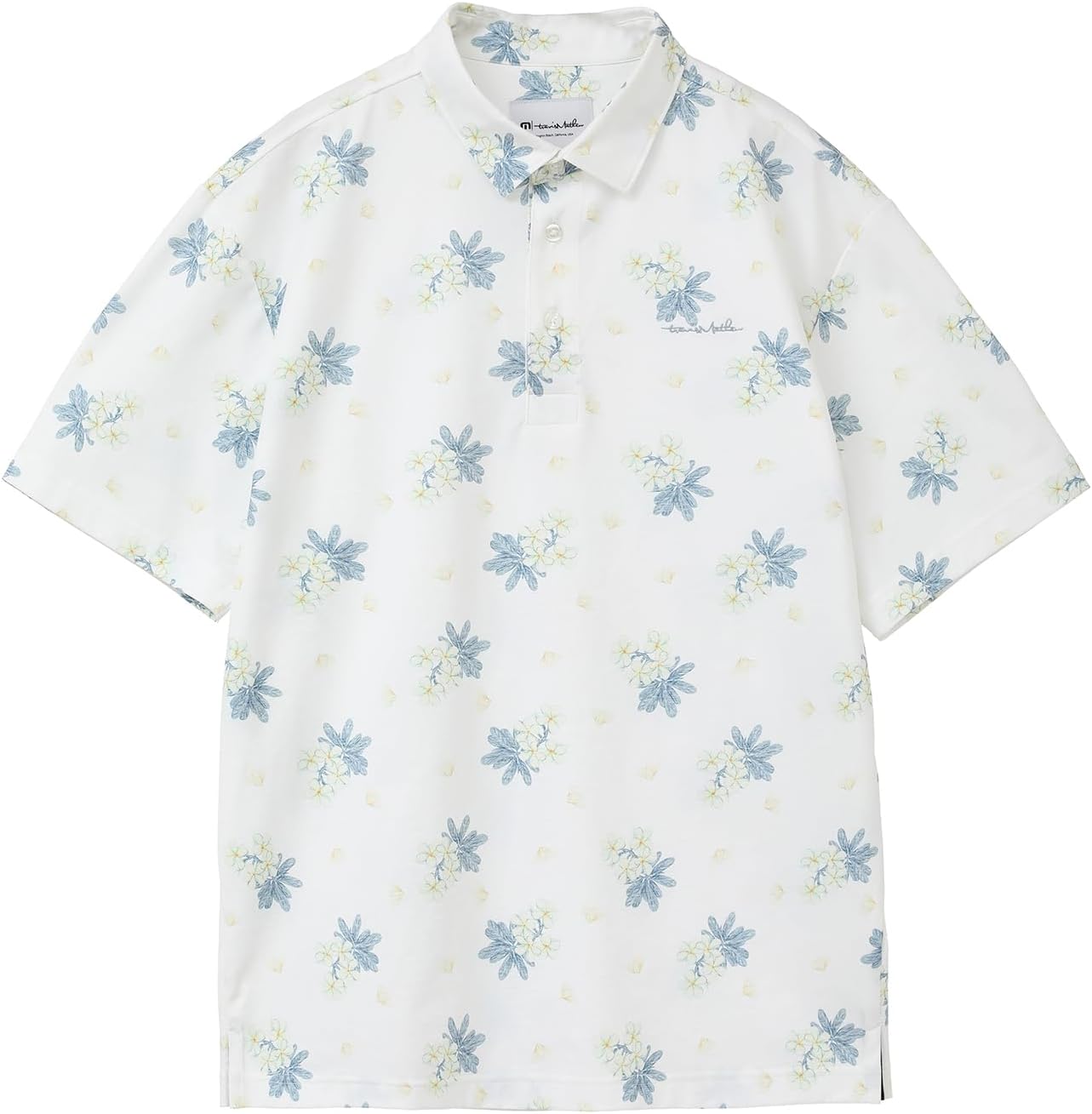 

Мужская рубашка-поло TravisMathew с коротким рукавом (принт «Плюмерия», влагоотводящая ткань) / для гольфа / 7AJ007 Travis Mathew, белый