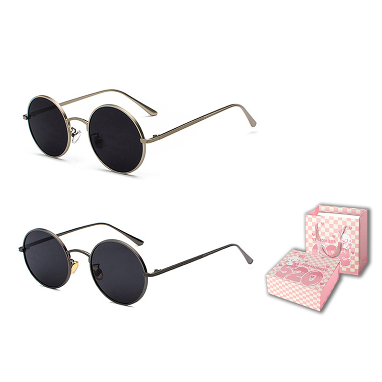 

FireMonkey Унисекс круглые солнцезащитные очки из сплава, Black Frame Black Gray+Silver Frame Black Gray (520 Box)