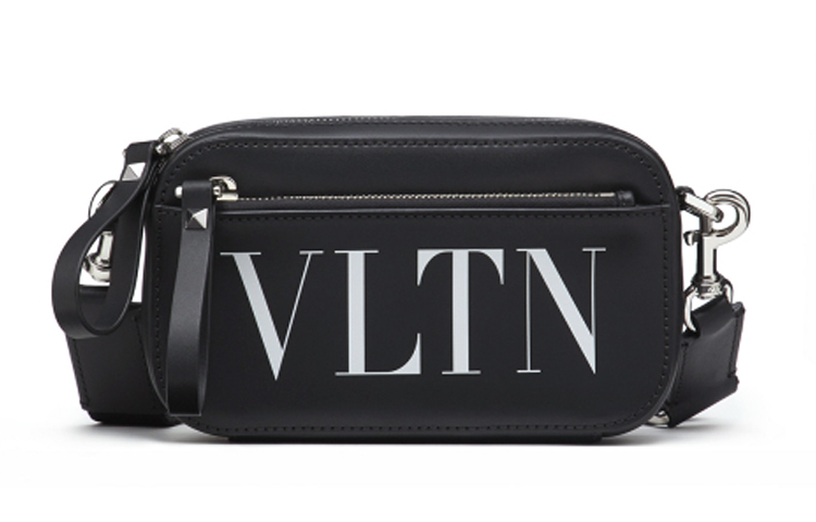 

Valentino Кожаная наплечная сумка через плечо поясная сумка маленькая мужская черная