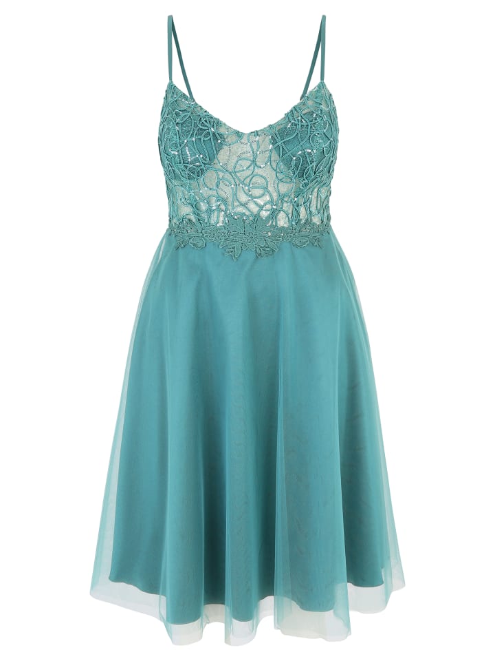 

Короткое платье Vera Mont Cocktailkleid im Glitzer-Look, цвет Bright Eucalyptus